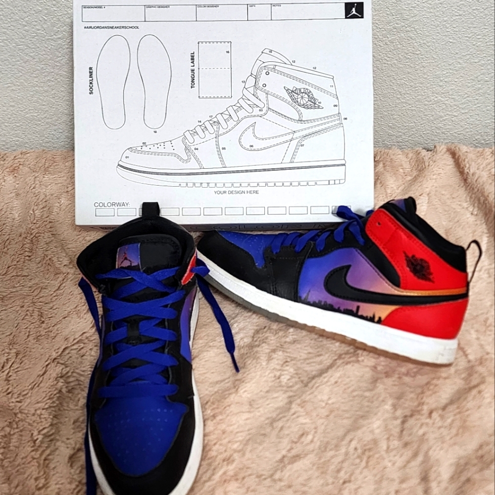 Air Jordan size 3Y Mid 1 "skyline"